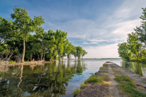 Road leading into Lake Lowell, Nampa, Idaho